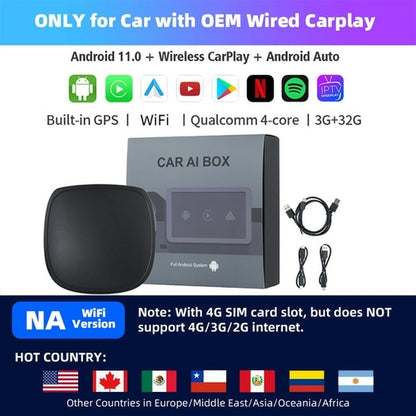 Ekiy A1 Mini Carplay Wireless For Toyota Mazda Nissan Camry Suzuki